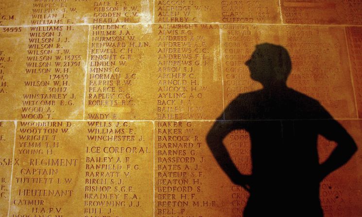 The Thiepval Memorial on the Somme is one of the largest memorials to Britain's war dead. There are 600 British and French graves, and the names of 72,000 British soldiers are carved into the stone memorial. The Battle of the Somme was fought between 1 July and 18 November 1916, and claimed nearly 200,000 British lives.