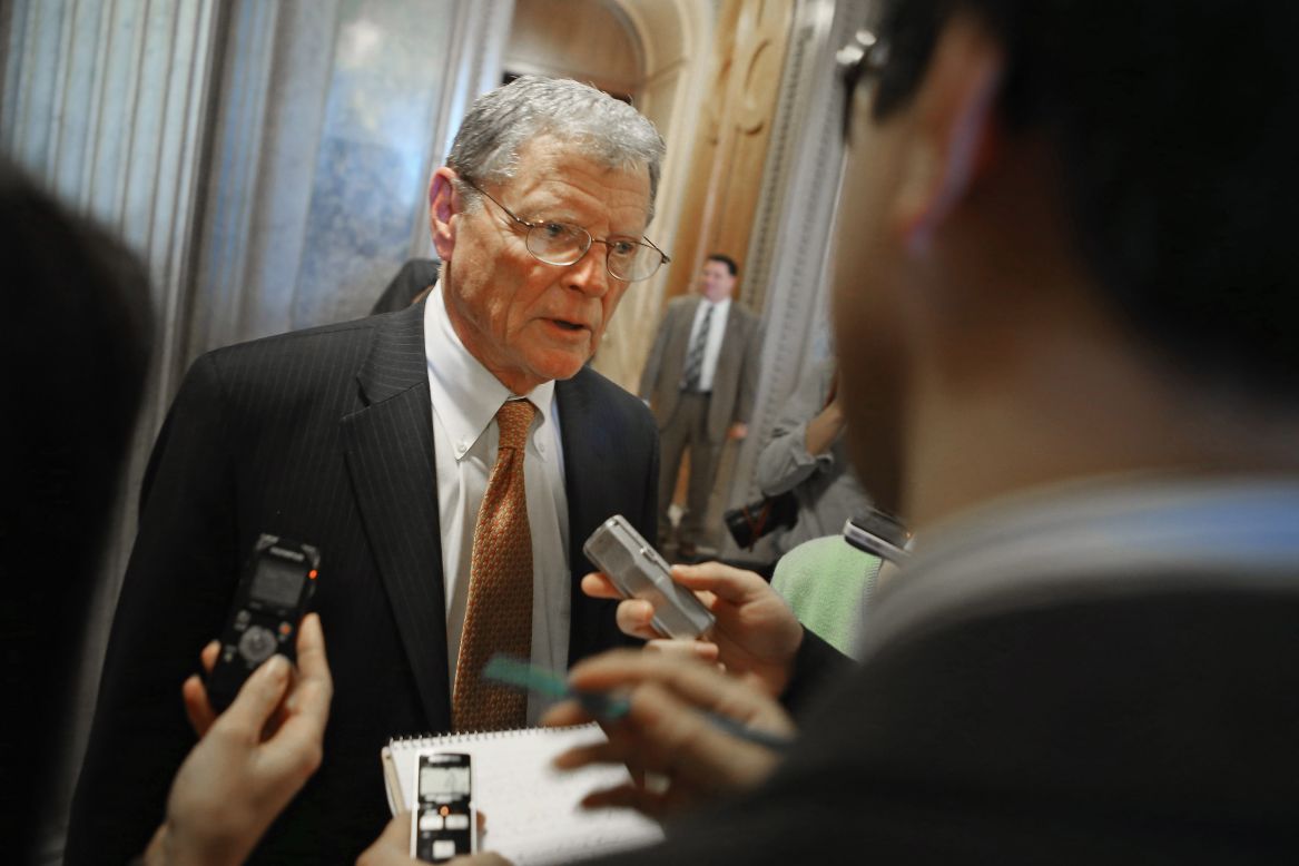 Sen. Jim Inhofe is in position to head the Environment and Public Works Committee. The Oklahoma Republican has voiced his skepticism against climate change claims, calling it "the most-media hyped environmental issue."