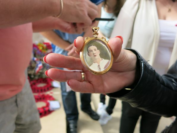 This locket belonged to Jonas, a Clapton Orient player who died at the Somme. Jonas was admired by a number of female fans and had to ask them to stop sending love letters.