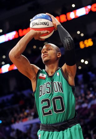 Ray Allen is widely regarded as one of NBA's best shooters and is known to have perfected the three-point shot. 