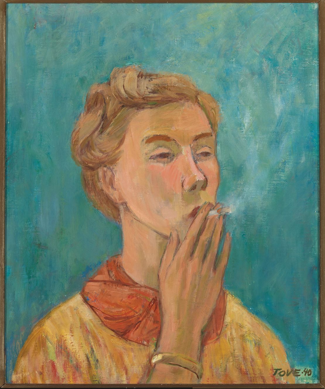 Tove Jansson's "Smoking Girl (Self portrait)", painted in 1940. © Tove Jansson Estate.