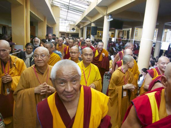 Thousands of monks flock to Dharamsala to hear the Dalai Lama's teachings on wisdom and compassion.