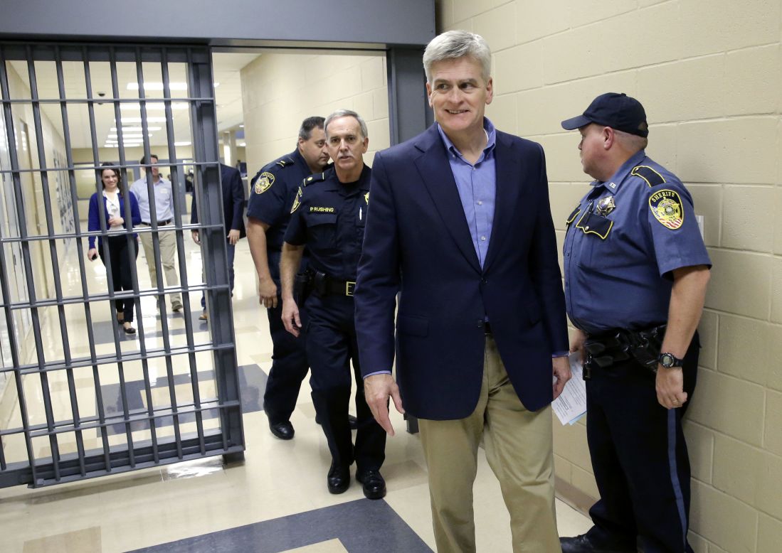 Cassidy tours the Livingston Parish Detention Center during a campaign stop in Livingston Parish on Monday, November 3. Cassidy currently represents Louisiana's 6th Congressional District.