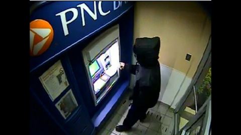 Police have released surveillance photos of the suspect at an ATM in Aberdeen, Maryland.