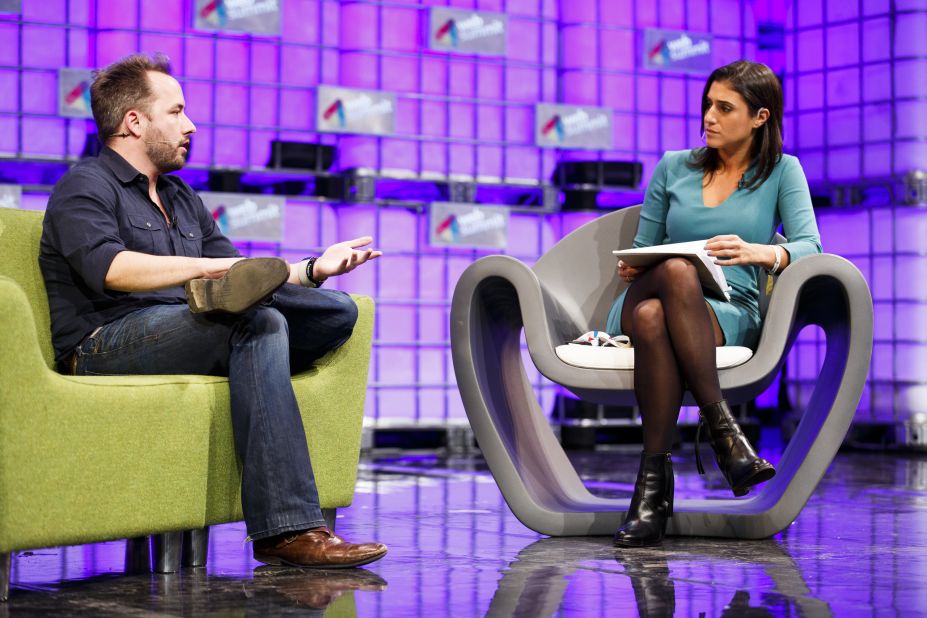 Drew Houston, Founder and CEO of Dropbox, in conversation with Laurie Segall from CNN Money, on the center stage at Web Summit. Houston discussed Dropbox's new partnership with Microsoft and the future of file-sharing and data storage. 