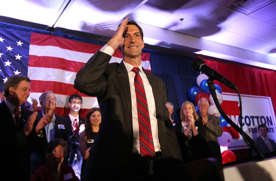 Following a highly contested senate race, Rep. Tom Cotton managed to unseat Democratic Sen. Mark Pryor. He is the first Iraq and Afghanistan War veteran to serve in the Senate. 