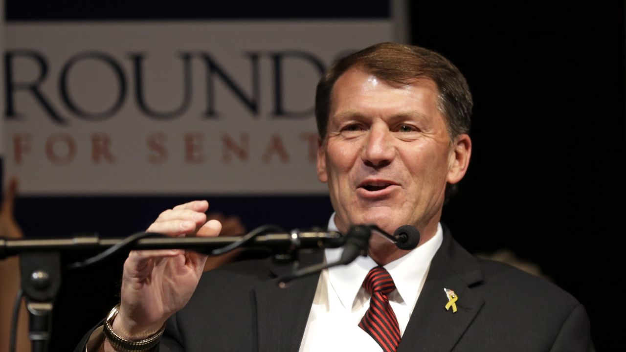 Former South Dakota Gov. Mike Rounds defeat his Democratic and Independent challengers for the state's open senate seat.
