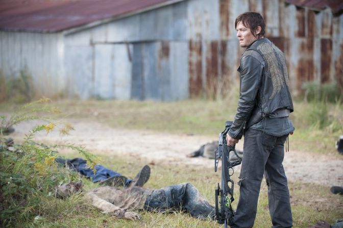 The fighting is fierce between Daryl Dixon (Norman Reedus, pictured), his brother Merle (Michael Rooker) and the Governor (David Morrissey) at this rusted mill featured in season three.