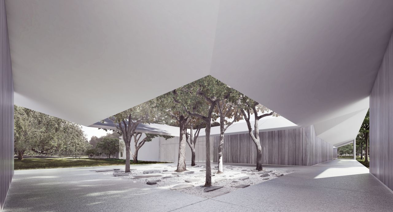 A rendering for the Menil Drawing Institute in Houston, Texas. 