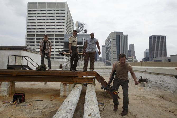 The view of downtown Atlanta from the roof of the unoccupied Norfolk Southern Building plays a big role in season one of the show. 