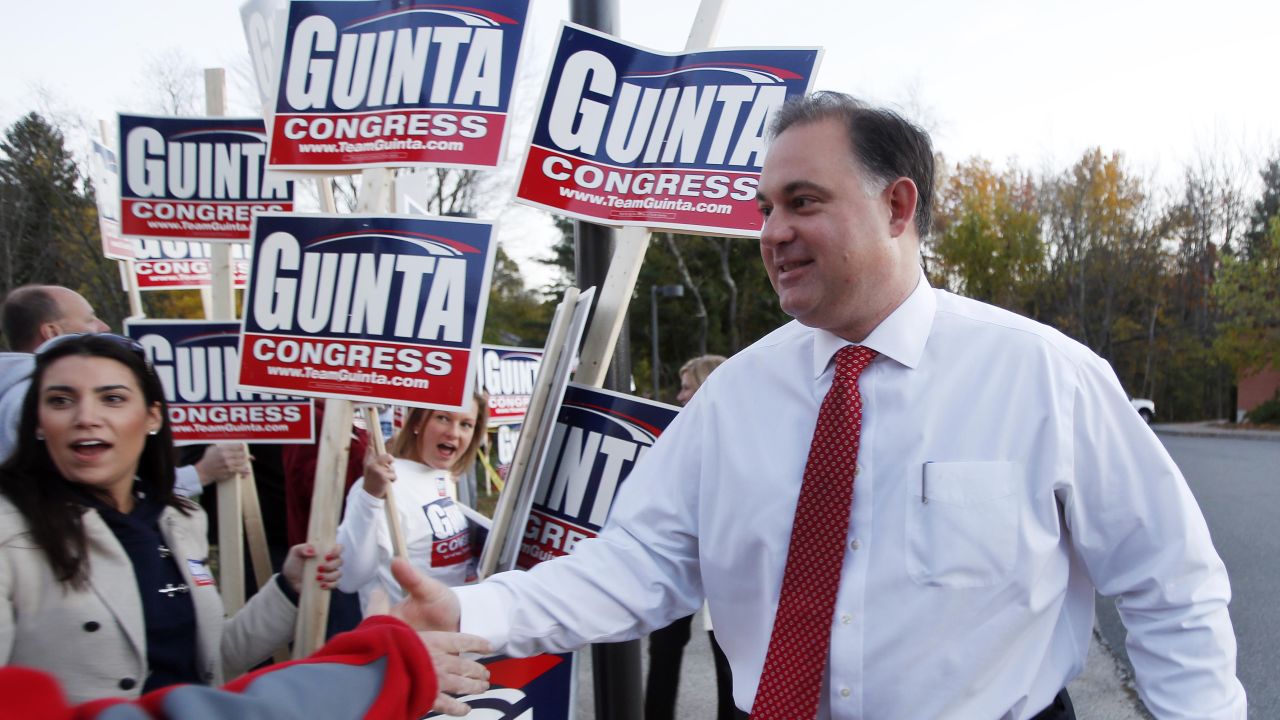 Republican Frank Guinta ousted Rep. Carol Shea-Porter in New Hampshire's 1st District. He formerly served as mayor of Manchester, NH.