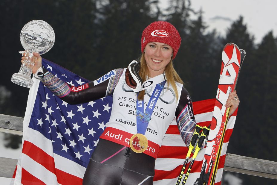 Shiffrin ended a triumphant 2014 season by winning the overall World Cup title and the crystal globe in slalom.
