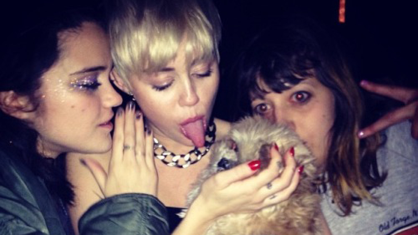 Miley Cyrus Marnie the Dog