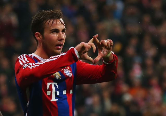 Bayern cruised to a 2-0 win over Italian side Roma, Mario Goetze (pictured) and Franck Ribery grabbing the goals to send the German side into the last 16.