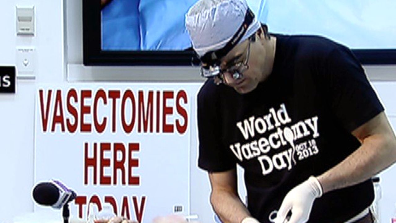Dr. Doug Stein performs a vasectomy on the first annual World Vasectomy Day in 2013.