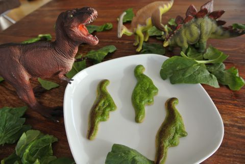 And it might even encourage children to eat healthily, with novelty food like these spinach quiche dinosaurs.