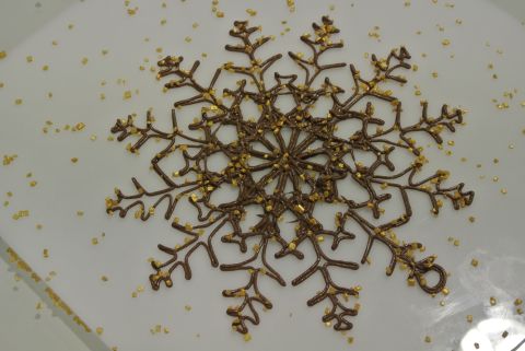 Manufacturers Natural Machines say the device can take the pain out of creating intricate dishes, like this chocolate snowflake ...