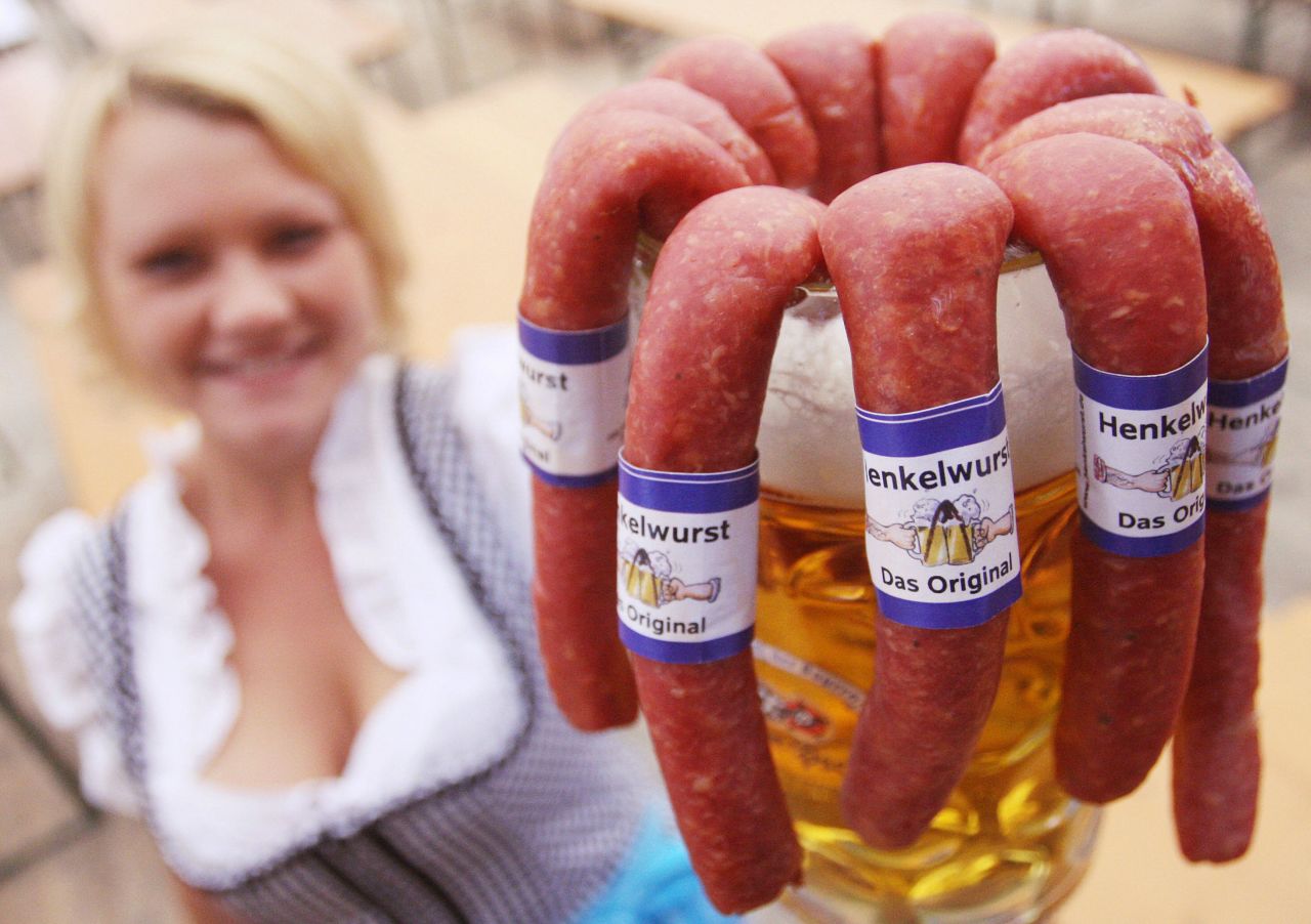 We couldn't decide which smell most took us back to Bavaria, sausage or freshly tapped beer. So we went with both. 