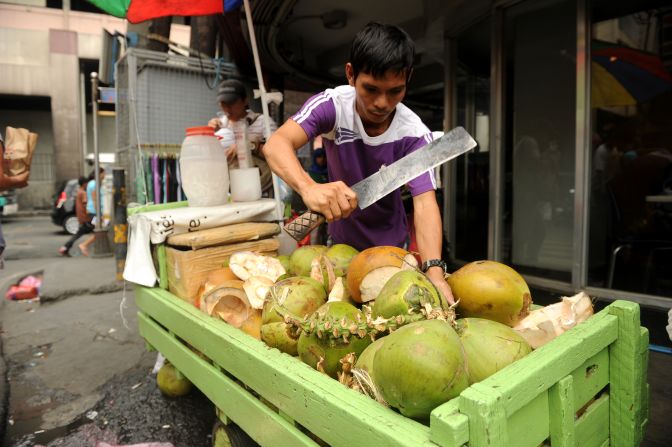 The Philippines is the world's largest producer of coconuts, so when you're in country you're never far from the olfactory excitement of a freshly cut one. 