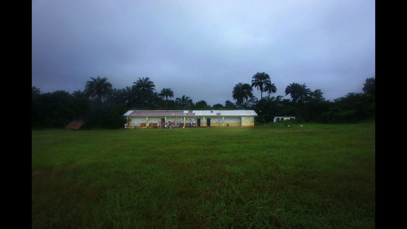 A former village school that is being used for quarantine. (Luigi Baldelli/ECHO)
