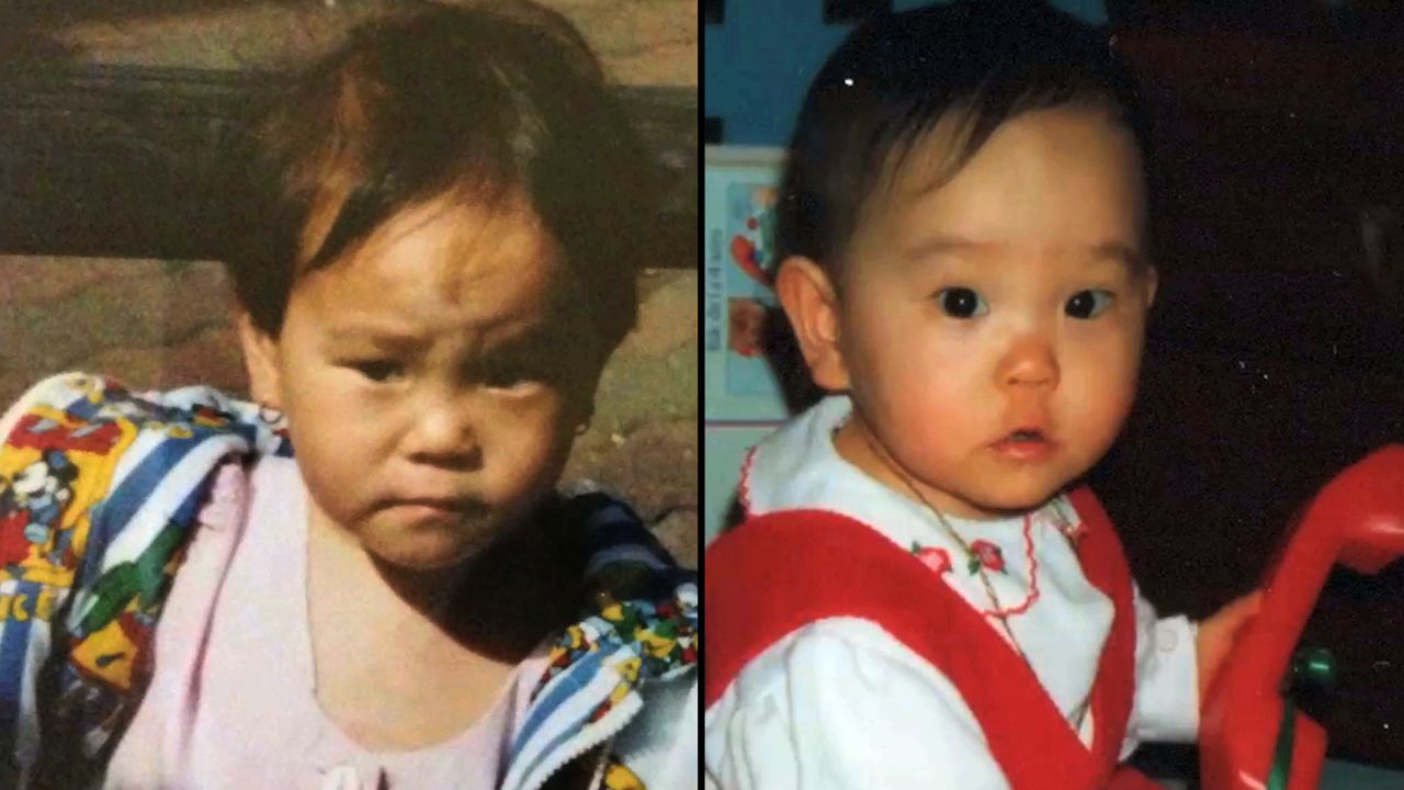 The twins marvel at how they were raised separately and still had the same hairstyles as babies.