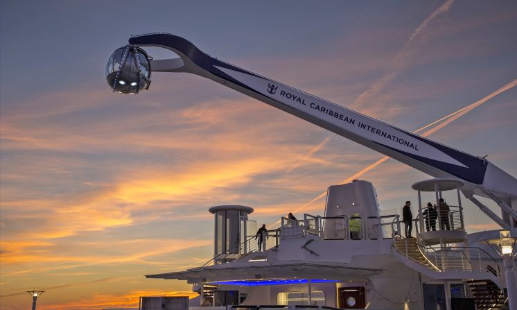 North Star lifts passengers 300 feet above sea level to offer stunning views of the ocean, ship and whatever destinations you happen to be sailing to.