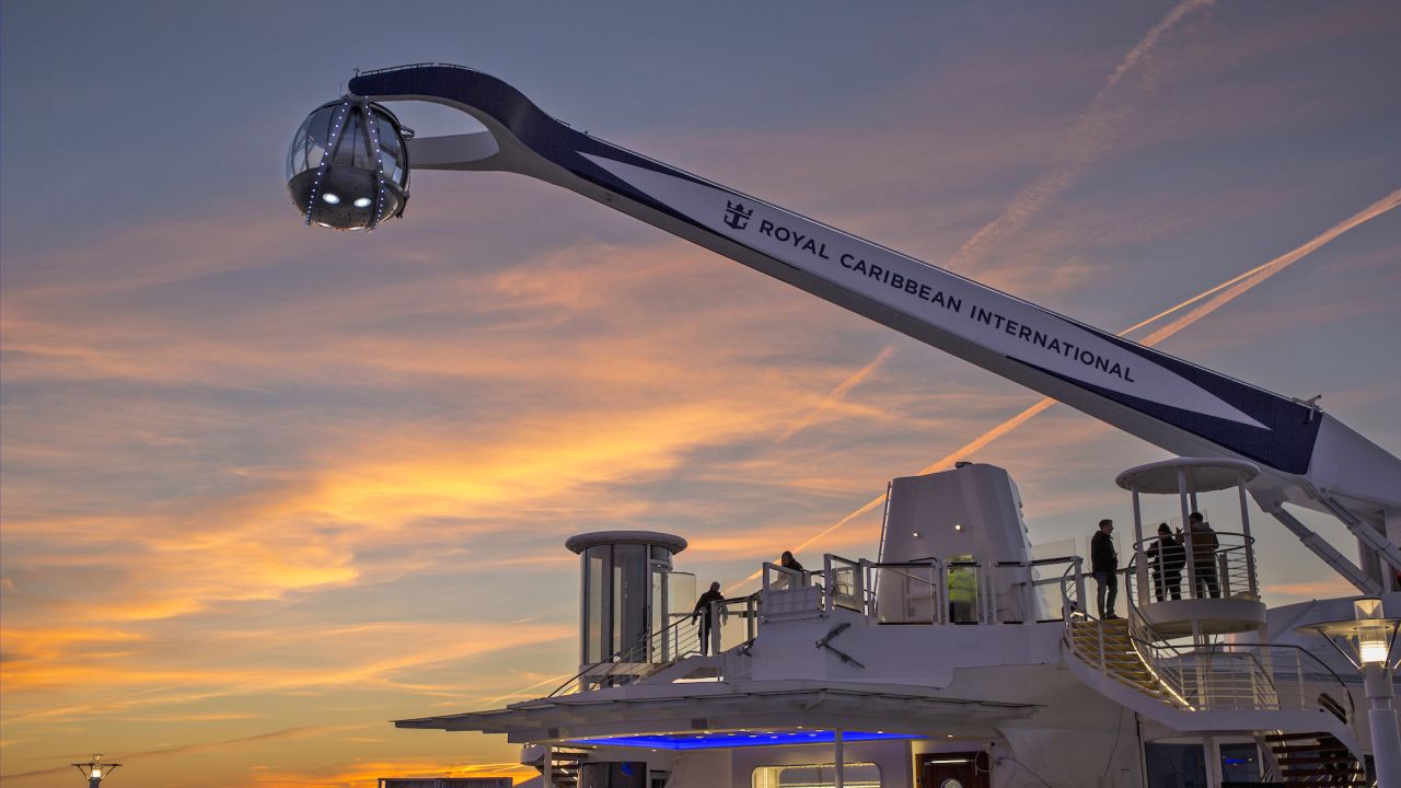 The ship's North Star lifts passengers 300 feet above sea level.