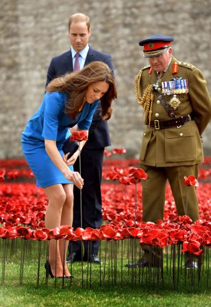 And Catherine, Duchess of Cambridge planted a poppy when she visited with Prince William, Duke of Cambridge in the summer.