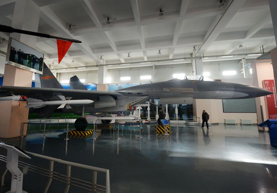 China builds fleets of fighters and bombers almost exclusively for the People's Liberation Army and with very few foreign clients. Here, a Chinese-made Shenyang fighter jet is on display at the People's Liberation Army Aviation Museum in Beijing on December 4, 2013.