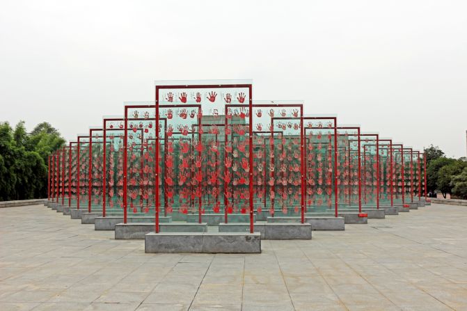 Real estate developer-turned collector and curator Jianchuan Fan took the first step in turning Anren into a museum town in 2003. The "Handprint Square of the veterans of China" is a free outdoor installation.