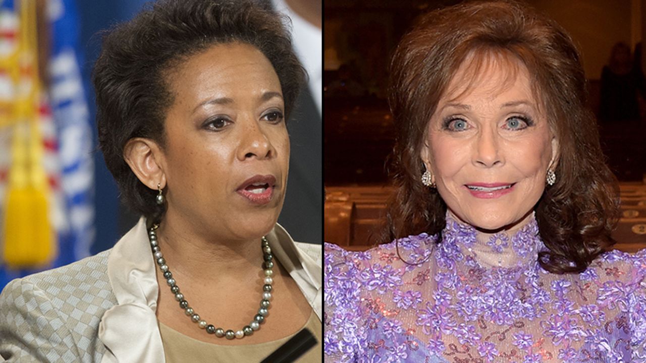 Loretta Lynch is a U.S. attorney in Brooklyn whom President Obama will nominate to become the next attorney general; Loretta Lynn is a coal miner's daughter and country music legend.