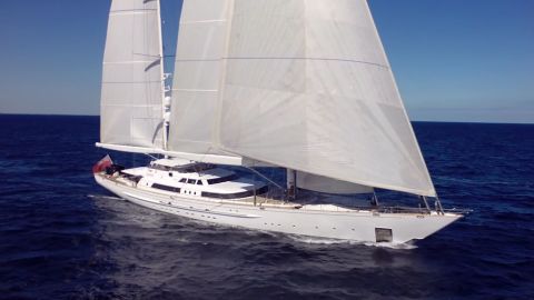 This shot of a superyacht was captured using the latest in drone technology -- which have developed considerably in the past decade.