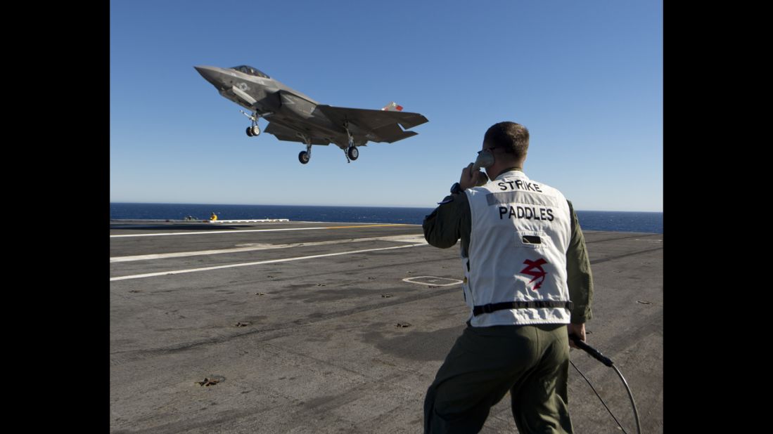 The F-35C is just one version of the aircraft that the Pentagon has developed for use by the Marines and Air Force.