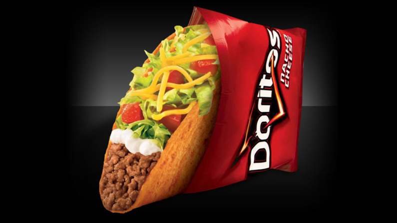 Frito-Lay and Taco Bell hit pay dirt with Doritos Locos Tacos, which contain classic Taco Bell fillings inside a Doritos-flavored shell. The product is considered one of the most <a href="index.php?page=&url=http%3A%2F%2Fwww.theatlantic.com%2Fmagazine%2Farchive%2F2014%2F07%2Fdoritos-locos-tacos%2F372276%2F" target="_blank" target="_blank">successful in fast-food history</a>, generating billions of dollars in sales and high marks from fans.