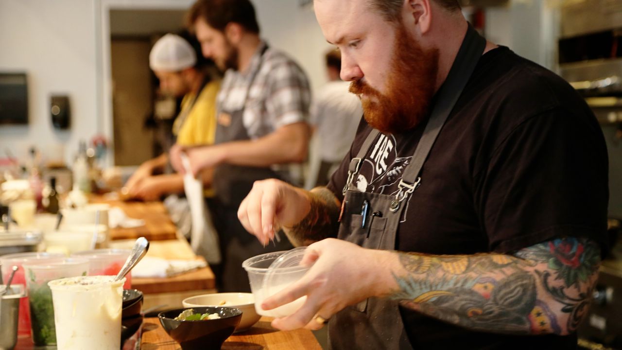 Southern food "is my birthright," said Kevin Gillespie, here at Gunshow. "It's what I grew up with. It's what I'm still very passionate about."