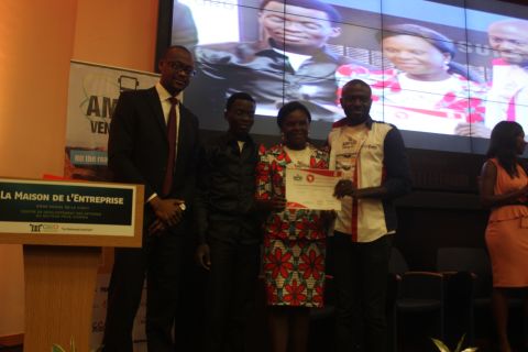 Ike's HaltEbola idea was awarded first prize at the West African Venture Bus competition.