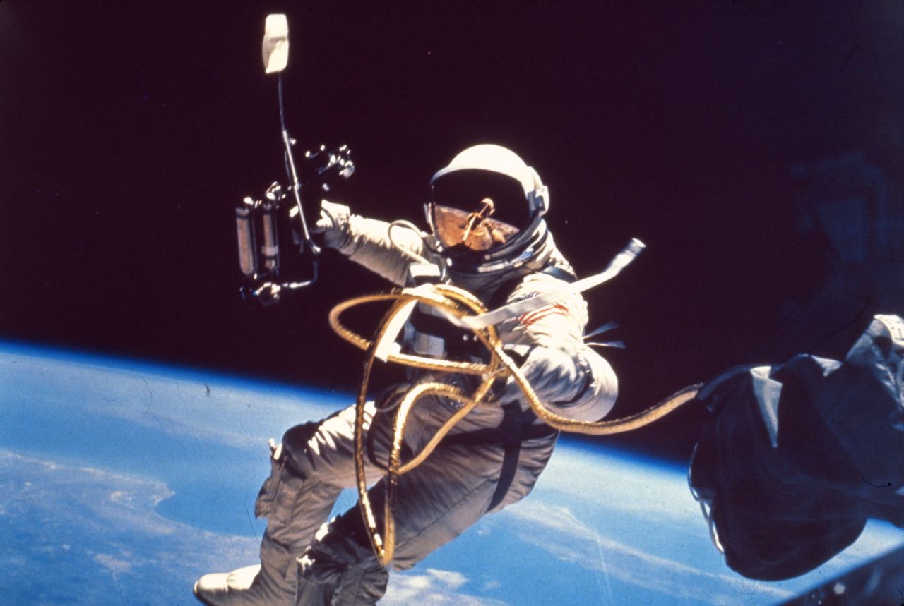 Images like this, of Edward White becoming the first American to walk in space in 1965, captured the imaginations of a nation. 
