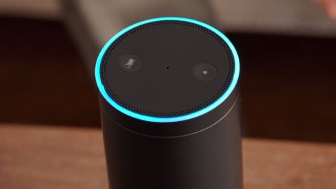 Amazon's Echo speaker is always listening and ready to field voice commands, no button pressing needed.