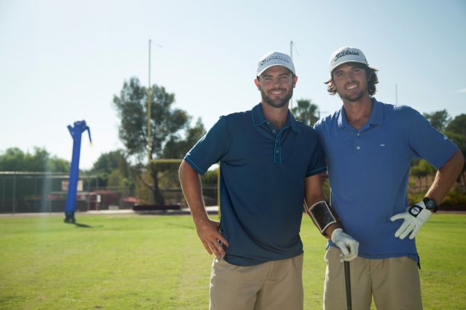 "When we do have an off week, it's good to get out minds off tournament golf and there's no better outlet to be creative than trying some trick shots out and seeing how far we can take it," George Bryan said. 