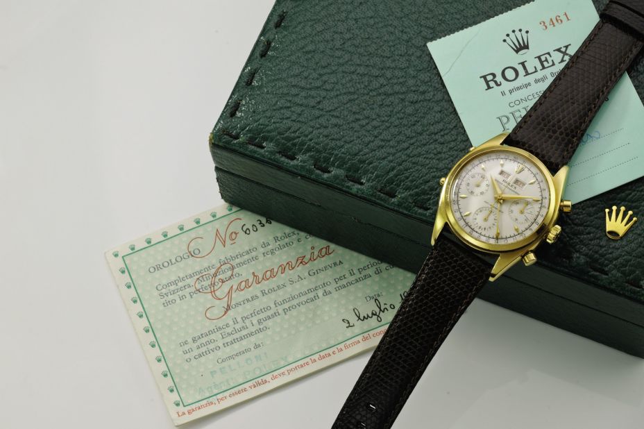 This Rolex chronograph wristwatch from the early 1950s sold for $221,904.
