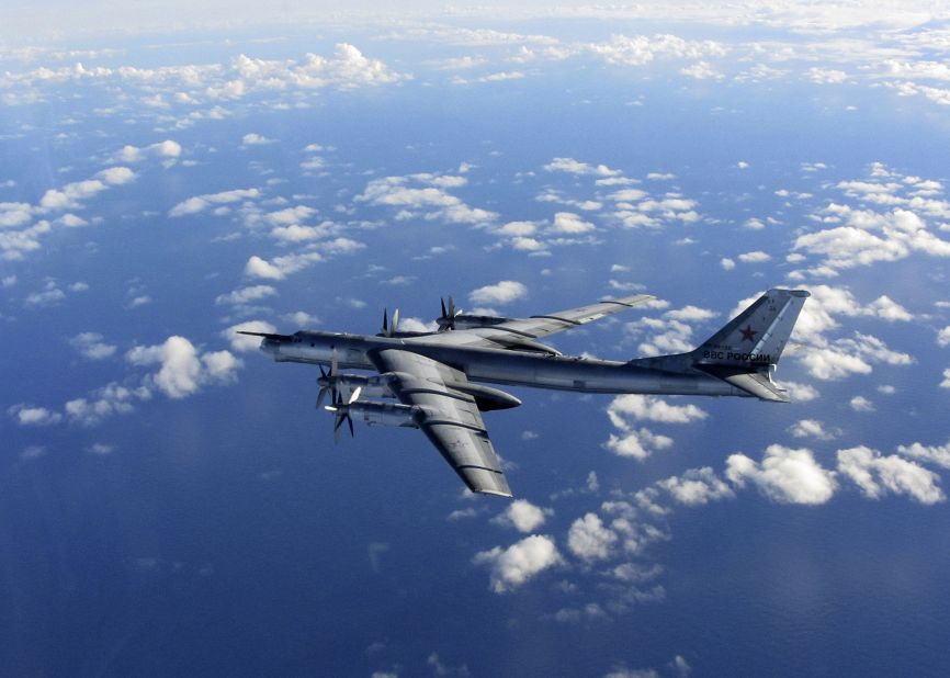 British Royal Air Force jets intercepted this Russian Tu-95 Bear bomber in October.