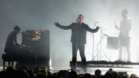 Bono performs during MTV's Europe Music Awards on November 9 in Glasgow, Scotland. 