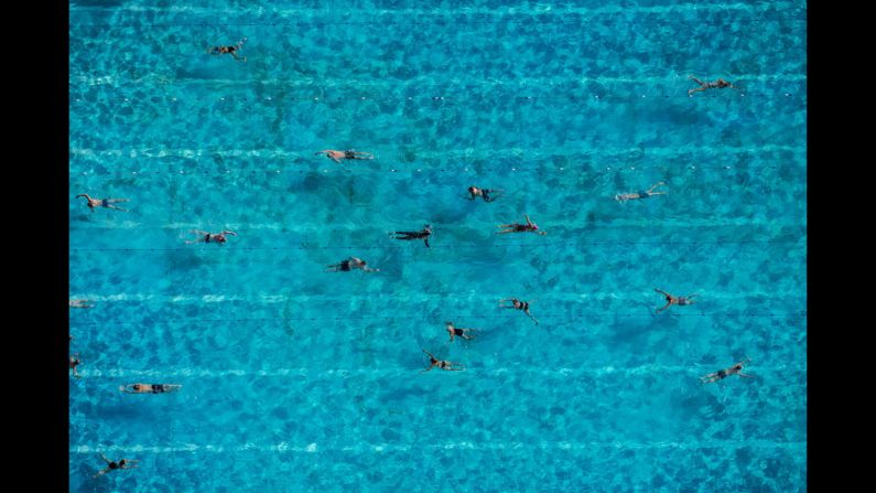 Brockwell Lido, a South London landmark, is a space for health and fitness activities. 