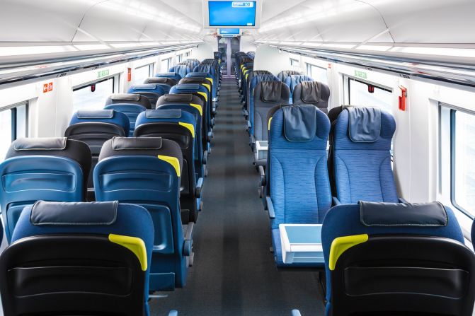 Italian design studio Pininfarina designed the trains, which have been outfitted with  roomier interiors and 20% capacity. There are also more wheelchair accessible seats in the new trains. 