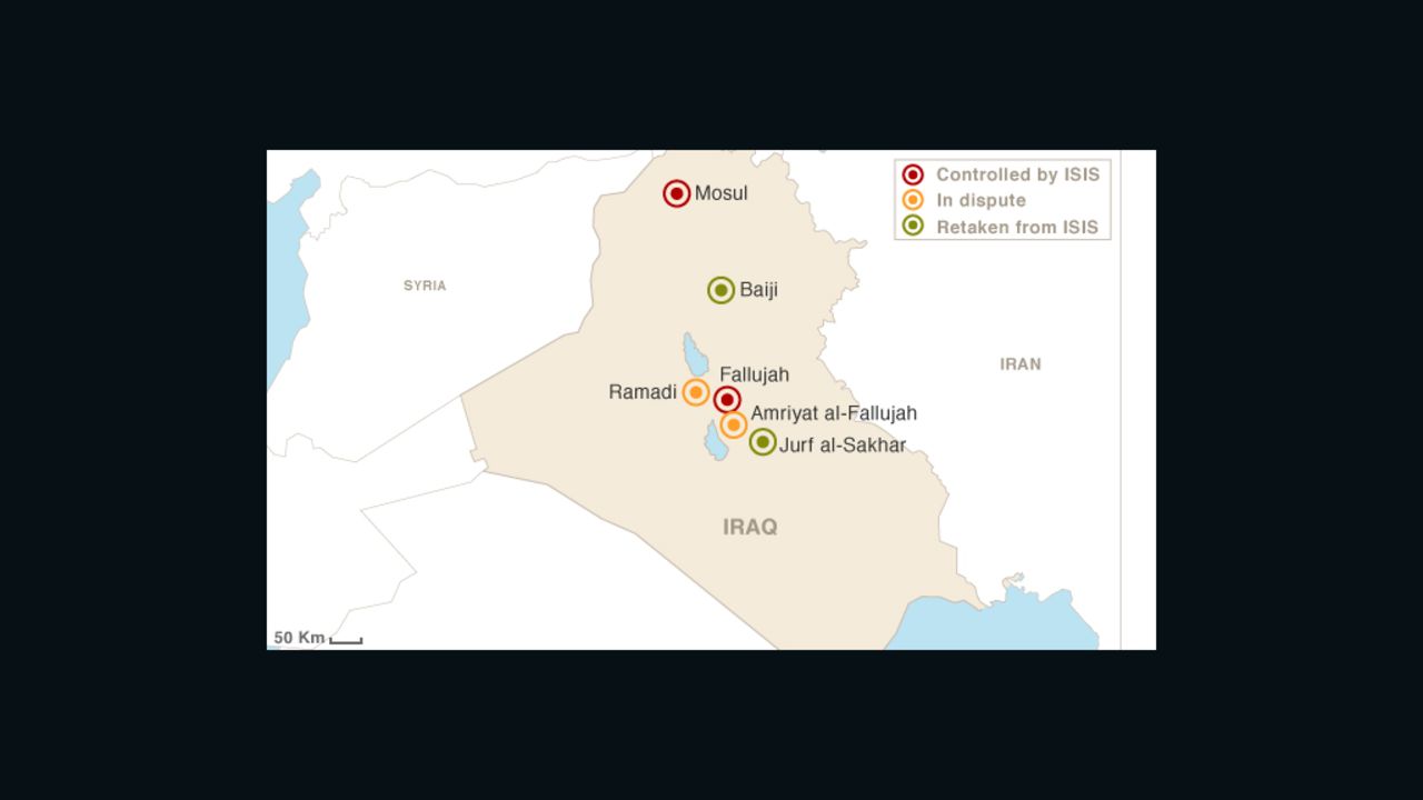 Map: ISIS in Iraq
