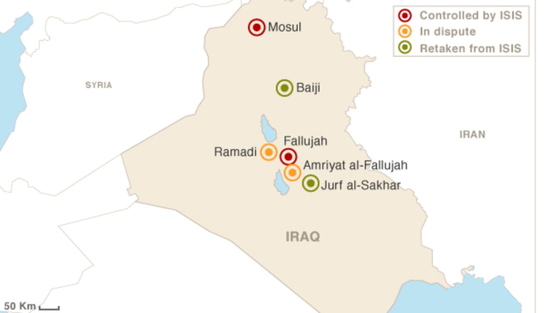 Map: ISIS in Iraq