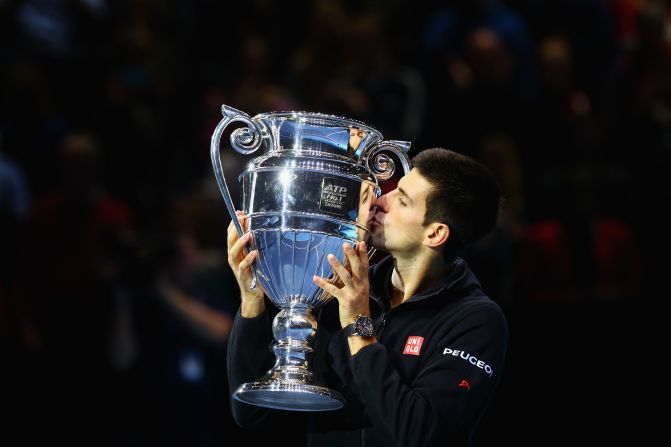 Djokovic had been crowned World No.1 for 2014 after his victory in the final group match over Tomas Berdych on Friday night.