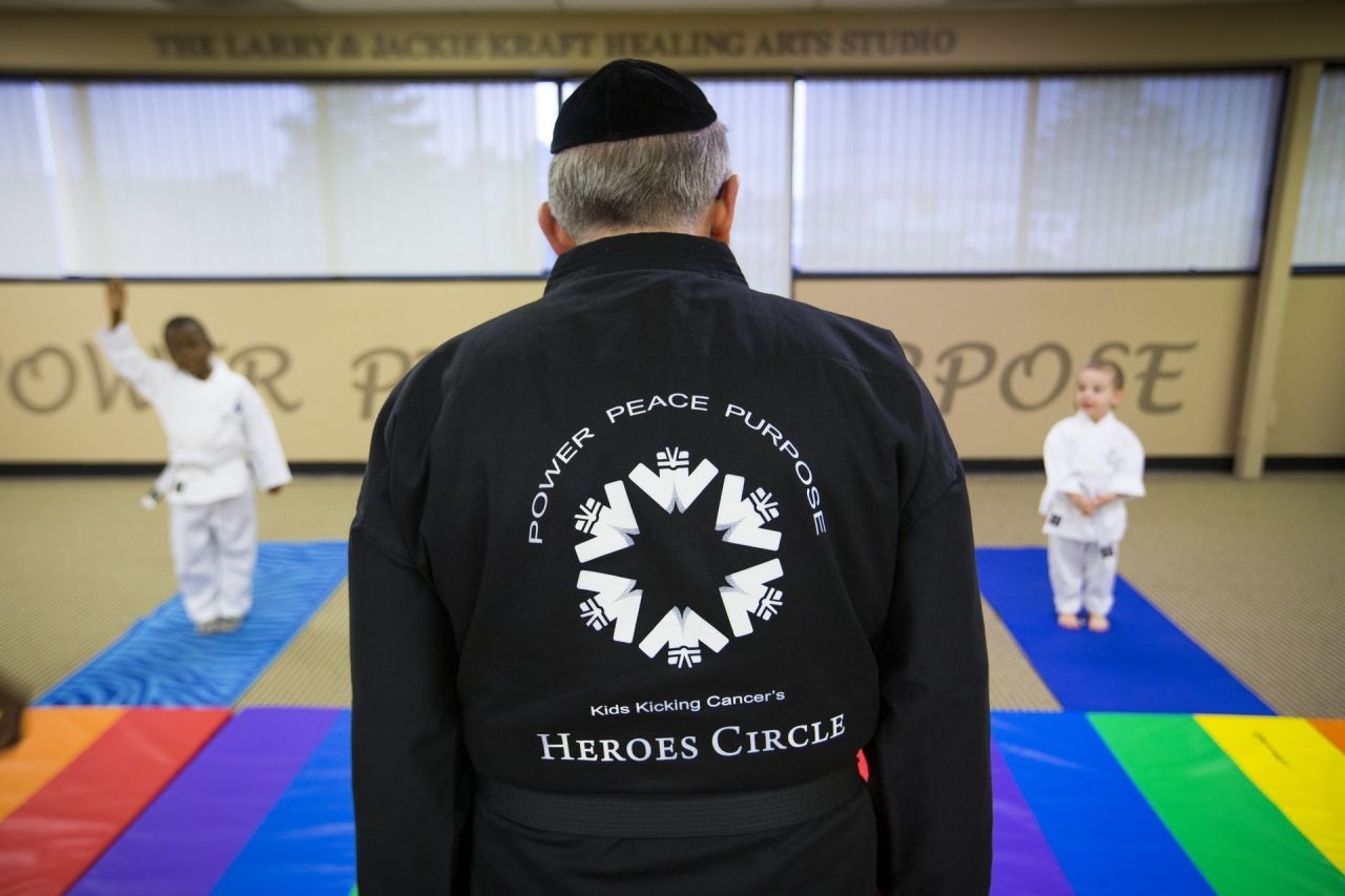 "We use martial arts as a platform for meditation, for relaxation, to allow children to gain these tools and to really face down so much of the fear and the anger and the junk that accompanies pain," Goldberg said.