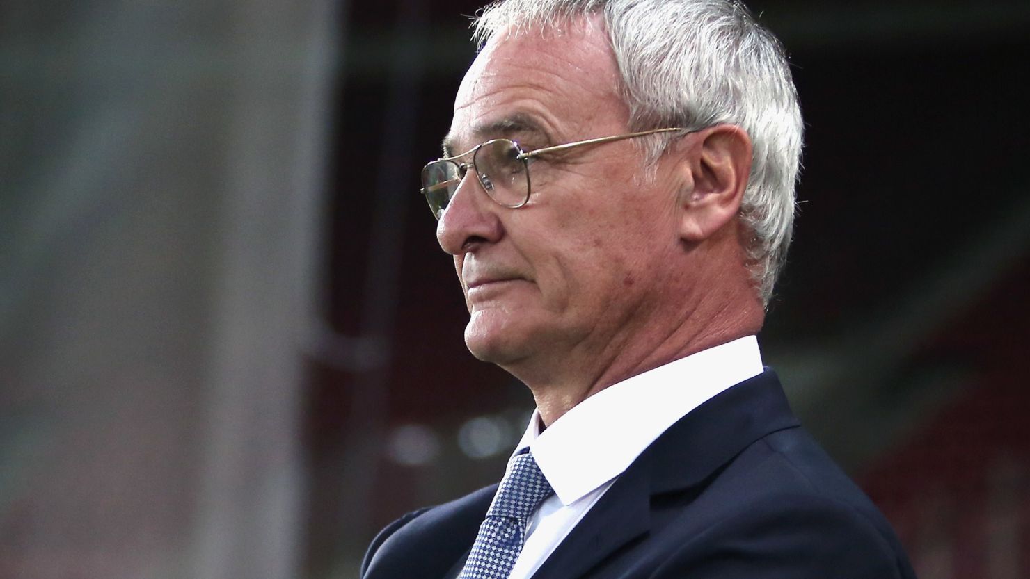 A pensive Claudio Ranieri looks on as his side went down to a 1-0 defeat to the Faroes Islands in Athens.