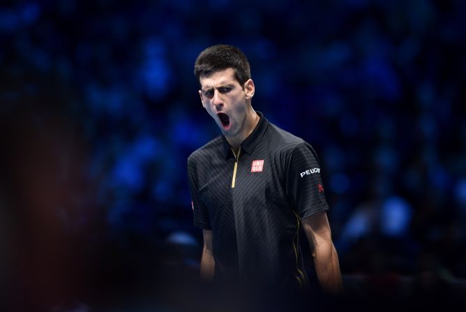 A pumped up Novak Djokovic had to battle past Kei Nishikori in three sets at the 02 Arena to reach the ATP World Tour Finals title match.